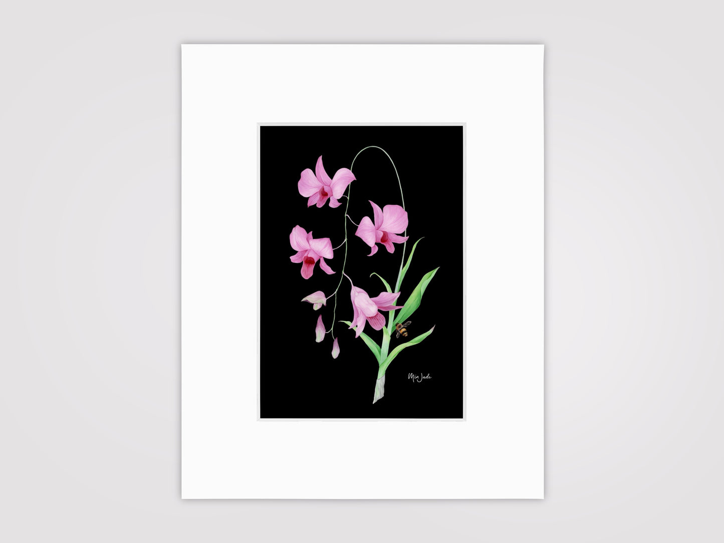 Cooktown Orchid & Bee Print