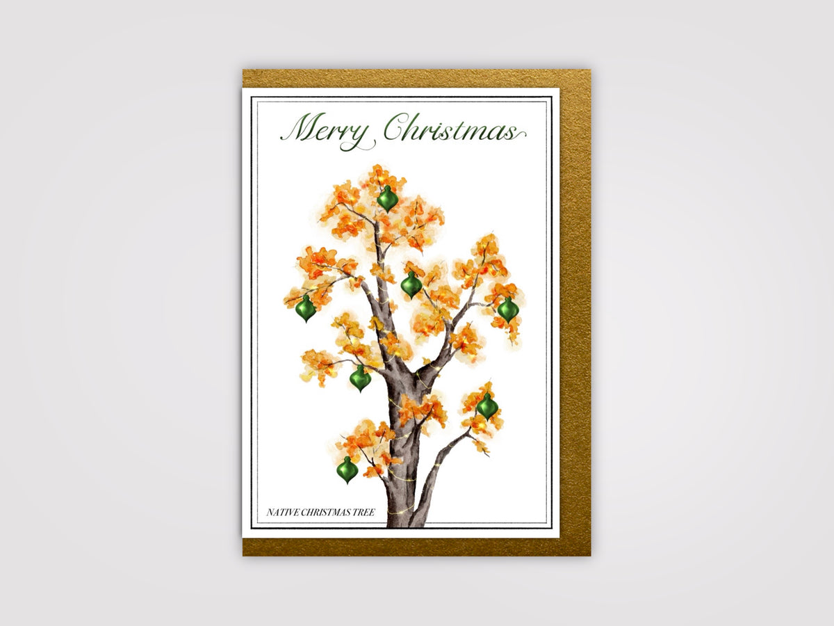 Native Christmas Tree Card