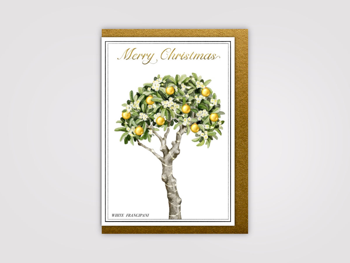 Christmas Frangipani Tree Card