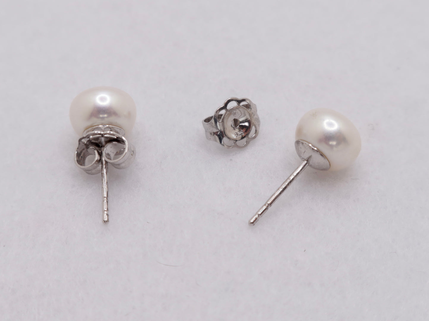 Freshwater Pearl Studs Silver