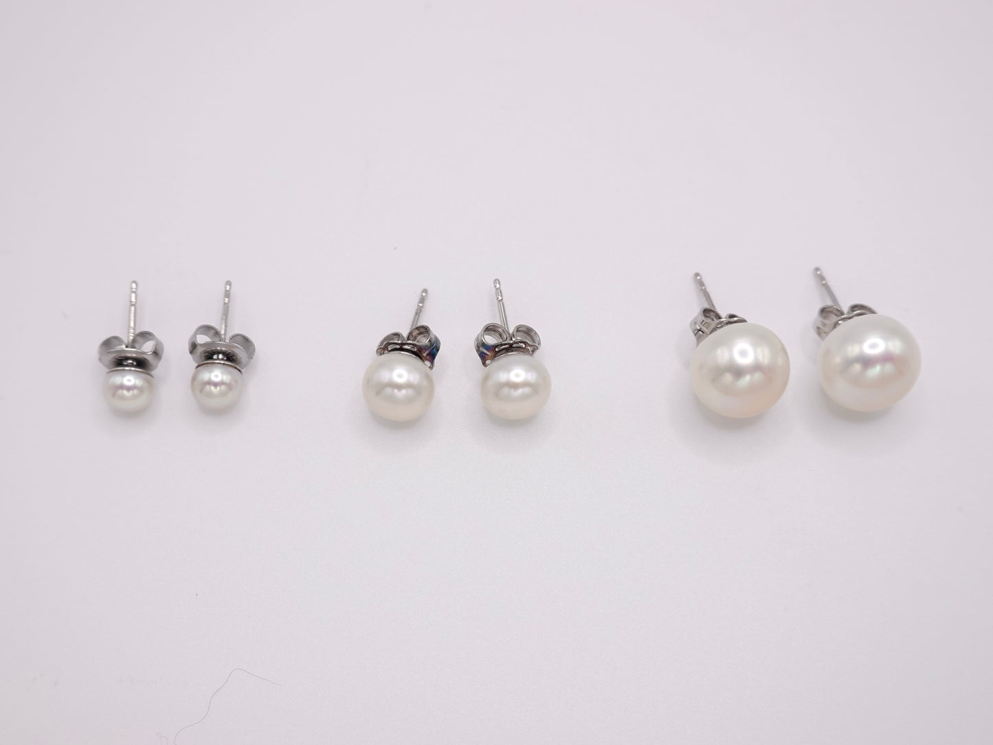 Freshwater Pearl Studs Silver