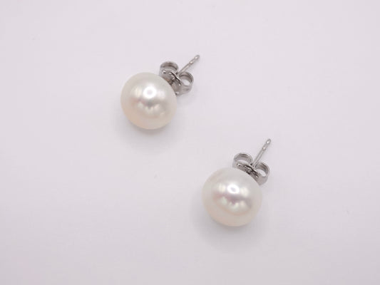 Freshwater Pearl Studs Silver