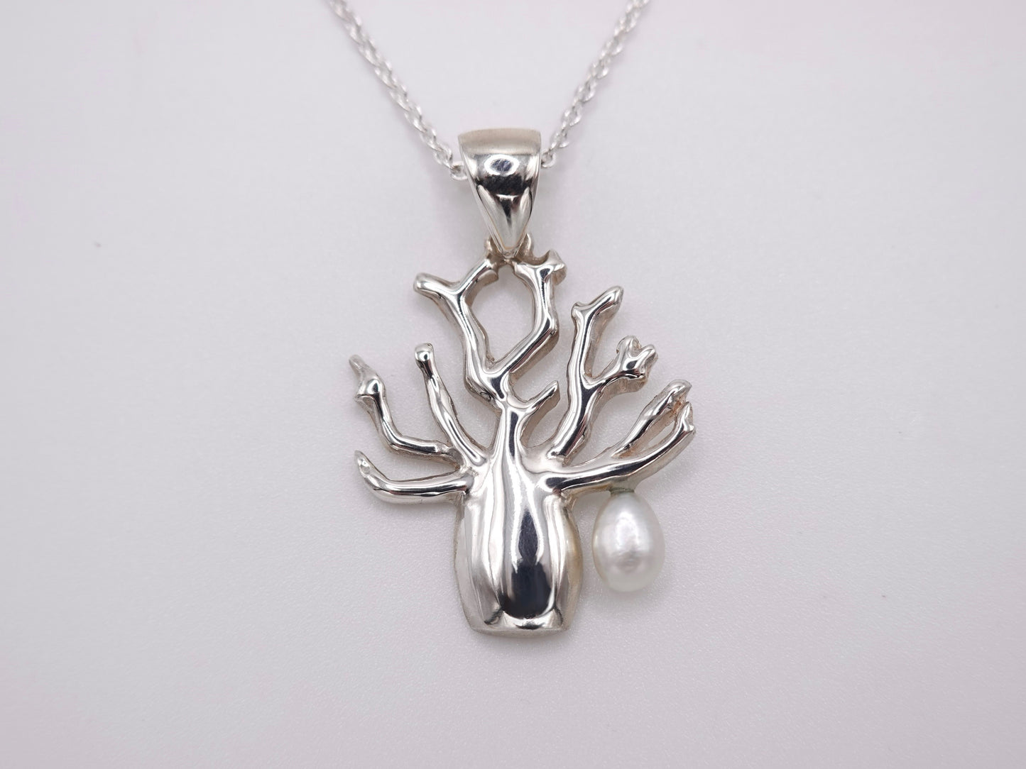Boab Tree Pendant Silver