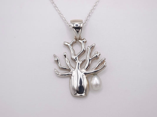Boab Tree Pendant Silver