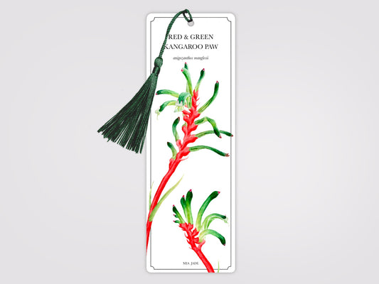 Red and Green Kangaroo Paw Bookmark